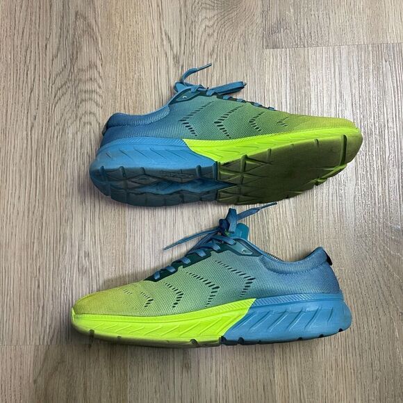 Hoka One One Mens 10.5 Blue Mach 2 Running Walking Low Top Laced Up - Picture 8 of 11